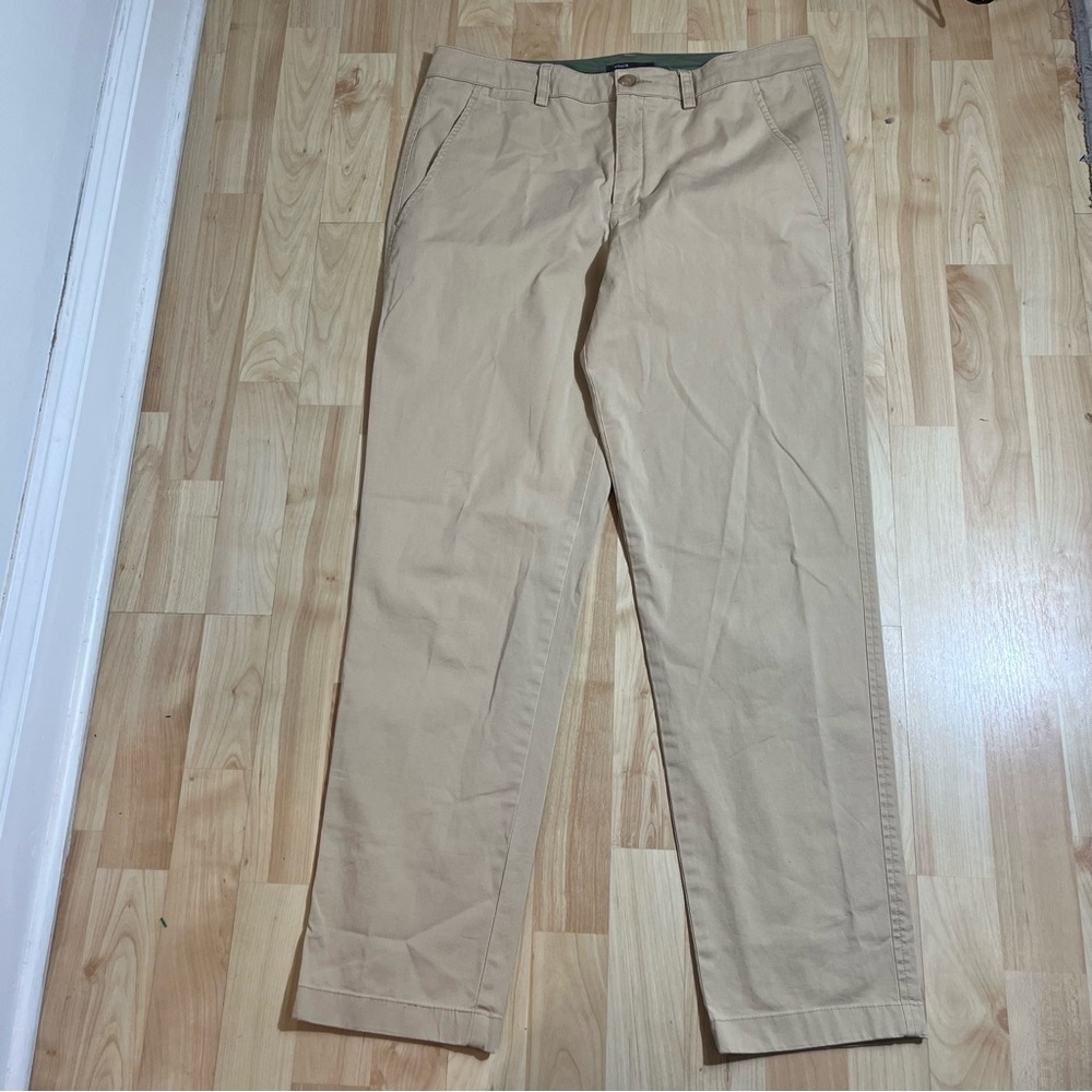 Vince Womens High Rise Straight Leg Tan Khaki Chinos Size 10